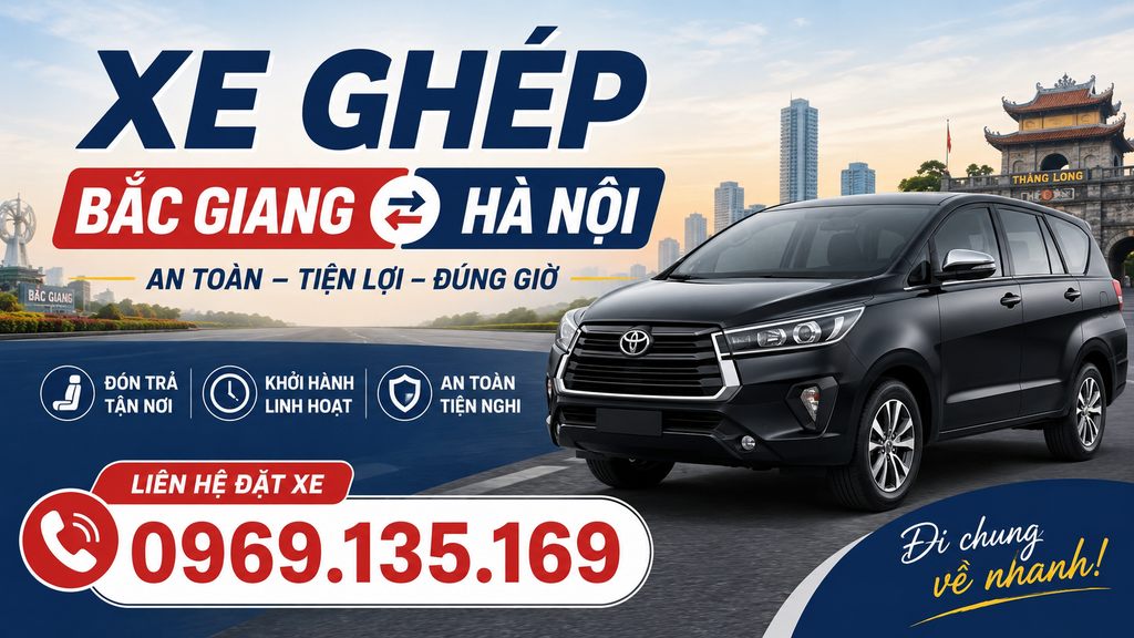 Xe ghép Bắc Giang Hà Nội Nhà xe Nguyễn Trang