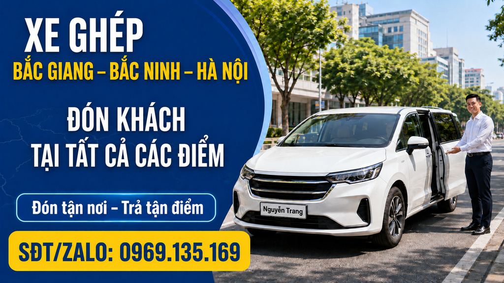 Xe ghép Bắc Giang Bắc Ninh đi Hà Nội