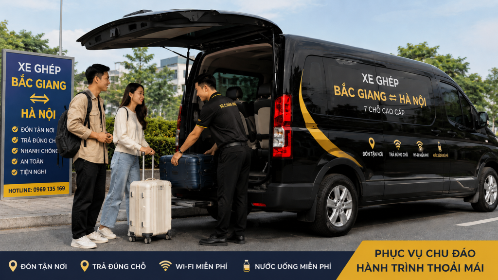 Xe ghép Bắc Giang Bắc Ninh đón khách