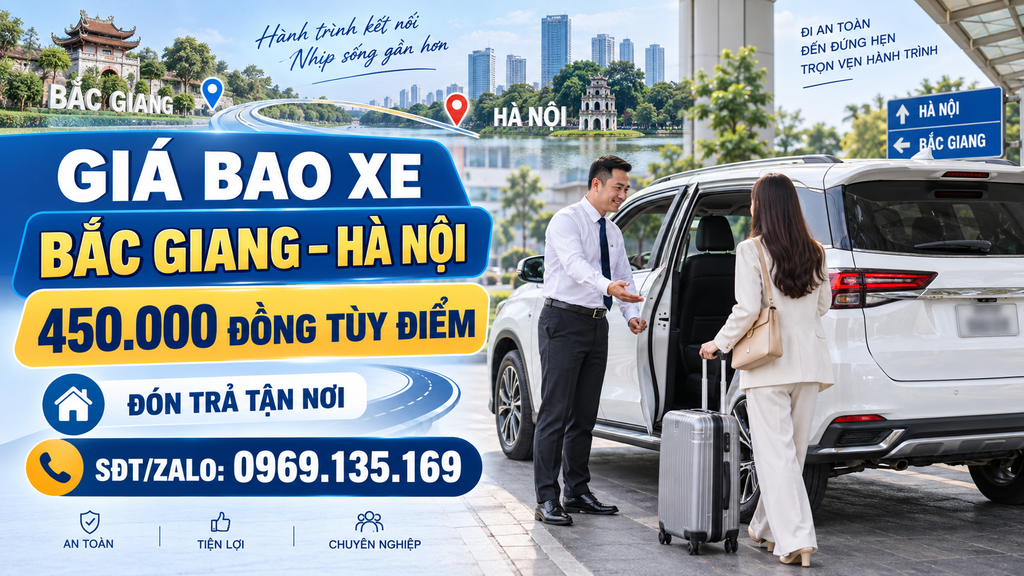 Bảng giá bao xe Bắc Giang của nhà xe Nguyễn Trang