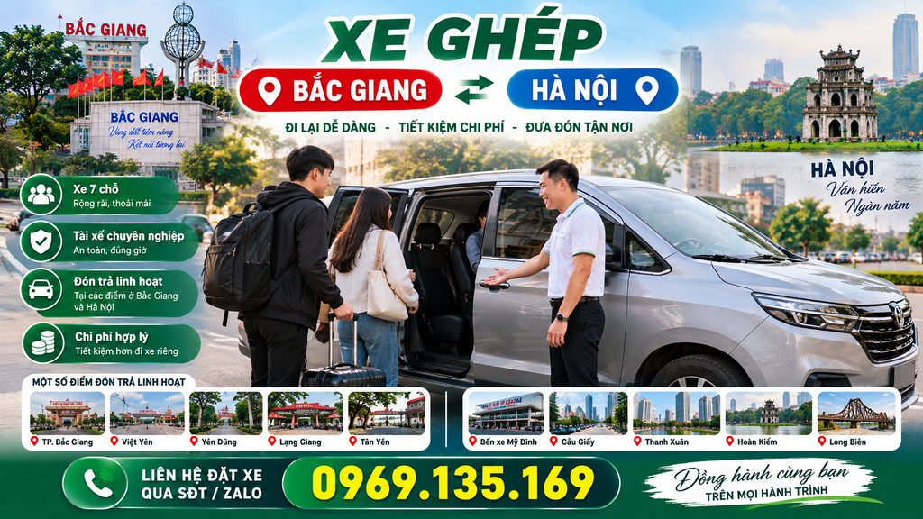 Hướng dẫn đặt xe ghép Bắc Giang Hà Nội cho người lần đầu sử dụng dịch vụ Nhà xe Nguyễn Trang